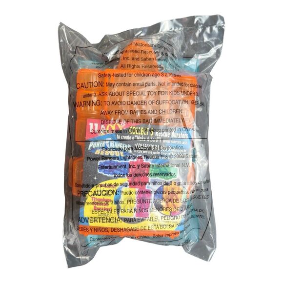 2000 McDonalds Power Rangers Lightspeed Rescue Titanium Ranger Figure 11 NEW - Picture 2 of 3